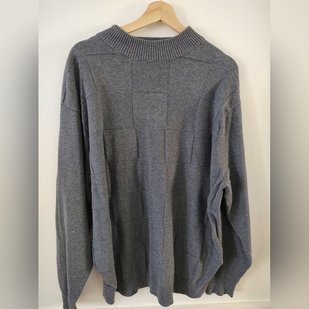Gray Patchwork Sweater - image 1
